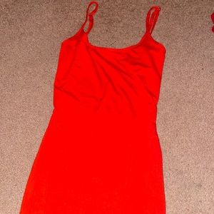 Red body icon dress